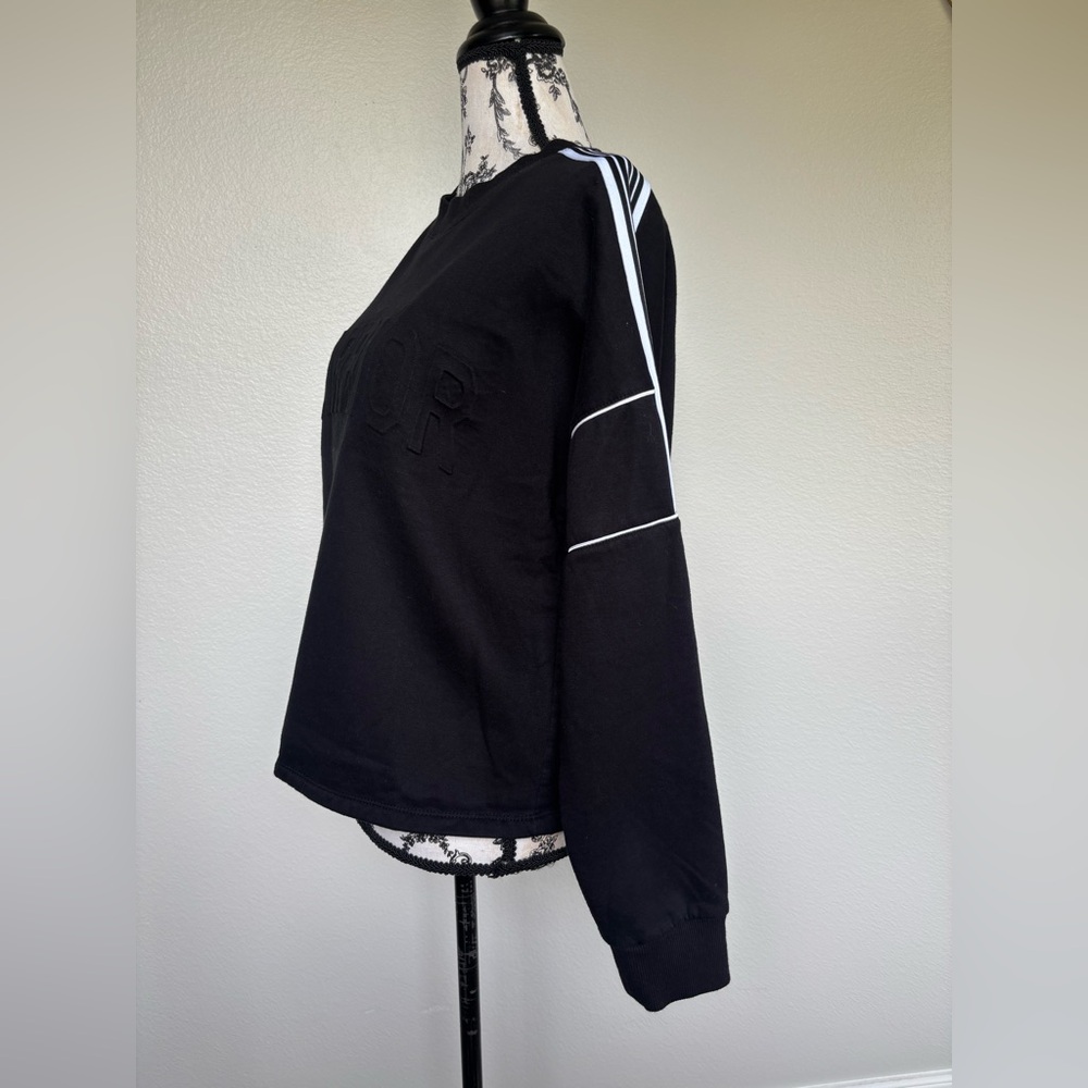 Self Esteem Black Crewneck with White Shoulder Stripes - Picture 3 of 9